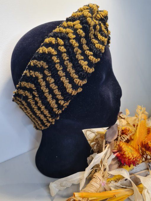 Headband caramel blanc